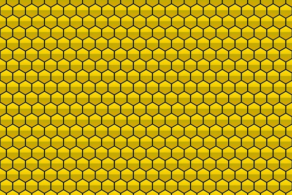 抽象的な黄色のハニカム パターン背景 — ストック写真