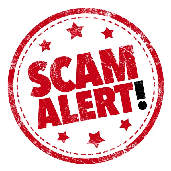 Грубая Печать Текстом Scam Alert — стоковое фото