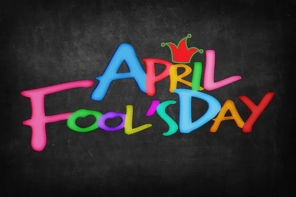 April Fool Day Word Сайті Blackboard — стокове фото