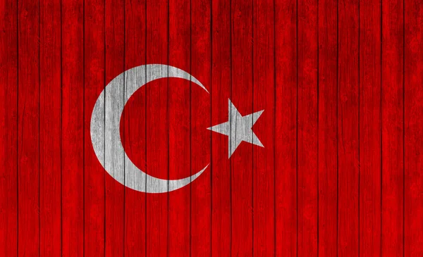 Прапор Туреччини Дерев Яному Тексті — стокове фото