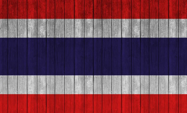 Thailand Flagga Trä Textur Bakgrund — Stockfoto