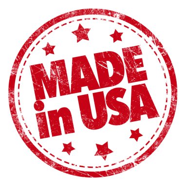 Beyaz arkaplanda Usa sözcüğünde kırmızı damga metni