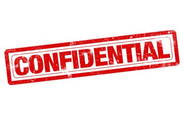 Beyaz arkaplanda gizli kırmızı pul metni