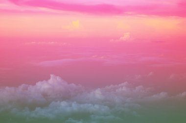 Pembe yeşil bulut arkaplanı, pastel gradyan renkler