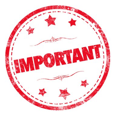 Kauçuk damgalı metin - Önemli