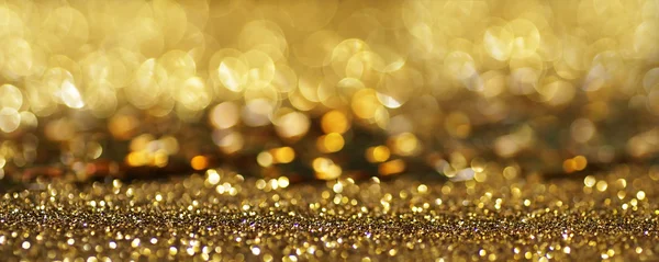 Oro Glitter Bokeh Texture Sfondo Astratto Banner — Foto Stock