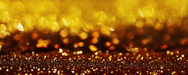 Gouden Glitter Bokeh Textuur Abstracte Achtergrond Banner — Stockfoto