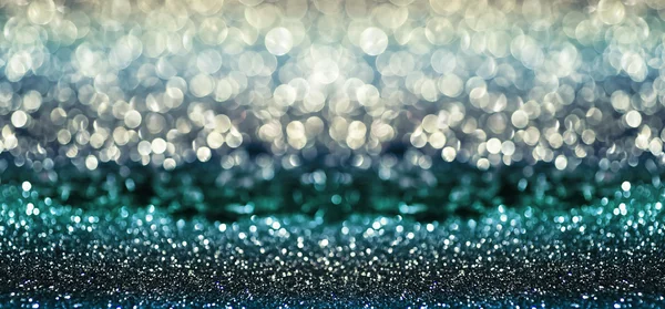 Blue white glitter bokeh texture abstract background, banner — Stock Photo, Image