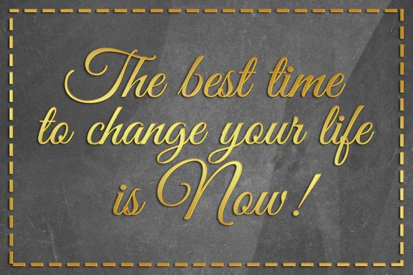 Den Bästa Tiden Att Förändra Ditt Liv — Stockfoto