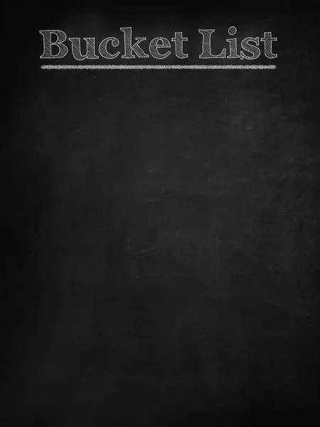 Bucket List Blackboard — 스톡 사진