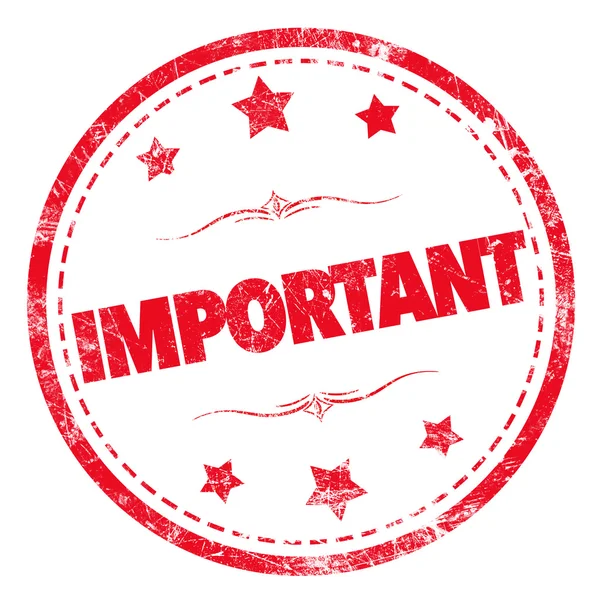 Kauçuk damgalı metin - Önemli