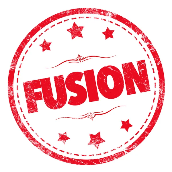 Cap Karet Grunge Dengan Teks Fusion — Stok Foto