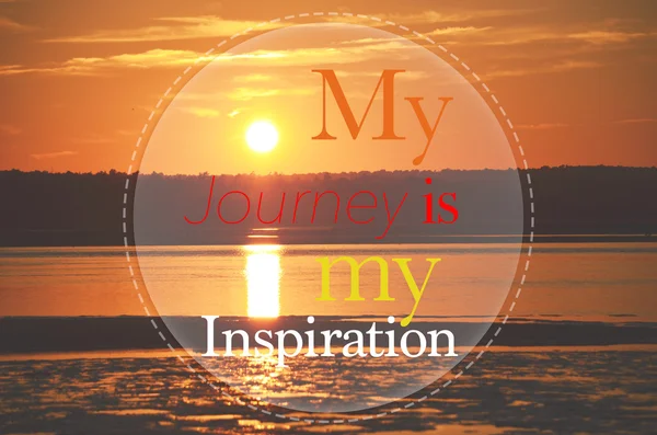 Moja Podróż Jest Moją Inspiracją Motywacyjny Inspirujący Cytat — Zdjęcie stockowe