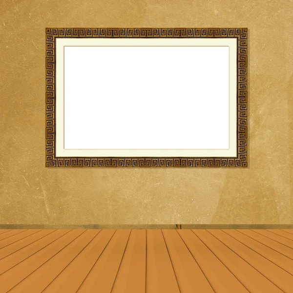空的金木框 用于蒙太奇或展示您的产品 — 图库照片