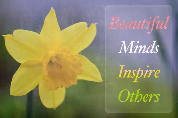 Woord Beautiful Minds Inspireren Anderen — Stockfoto