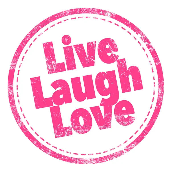 Live Laugh Love Quote Razítko Slovo — Stock fotografie