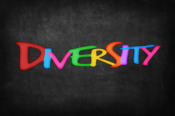 Diversity Word Blackboard — Stock Photo, Image