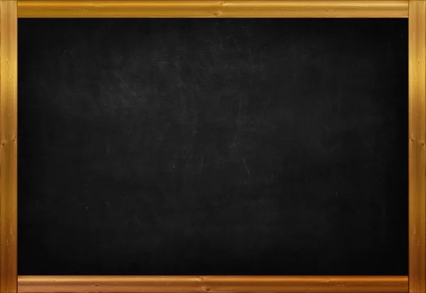 Vintage Blackboard Background Gold Wooden Frame Design — Stock Photo, Image