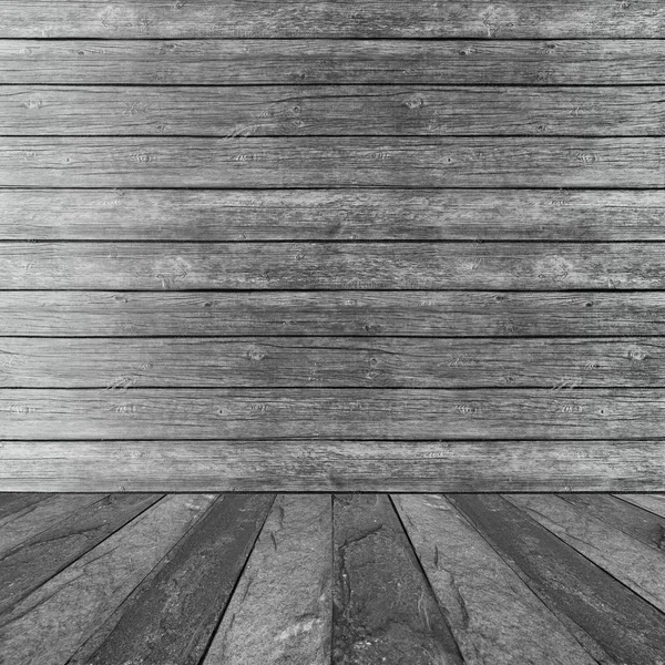 Betonová Podlaha Dřevěná Stěna Šedé Vnitřní Zázemí — Stock fotografie