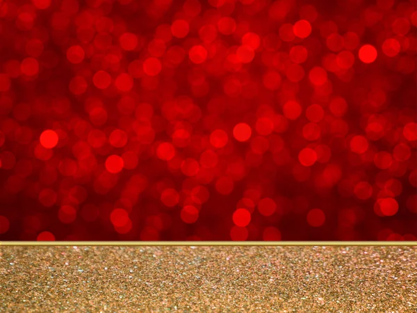 Sparkling Red Bokeh Wall Glitter Floor Mock Display Product — Stock Photo, Image