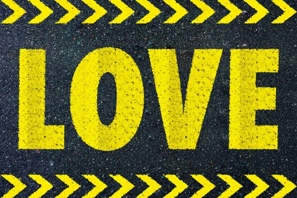 Love Word Road — Stock Photo, Image