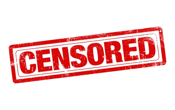 Censored Word Red Stamp Text White Background — Stock Photo, Image