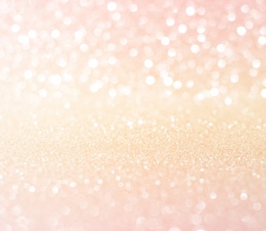 Beyaz pembe altın glitter bokeh doku Noel arka plan               