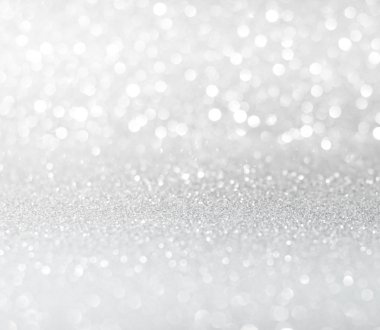 Beyaz gümüş glitter bokeh doku Noel arka plan