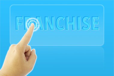 dokunaklı Franchise işareti mavi ekran