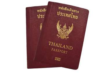 beyaz zemin üzerine Tayland pasaportu