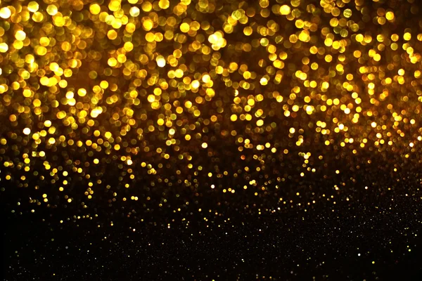 Zwart Goud Glitter Bokeh Textuur Abstracte Achtergrond — Stockfoto