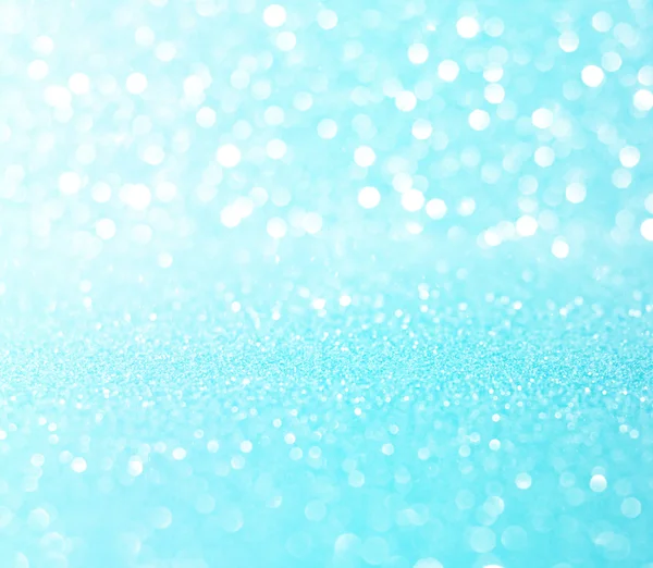 Wit Blauw Glitter Bokeh Textuur Kerst Abstract Achtergrond — Stockfoto