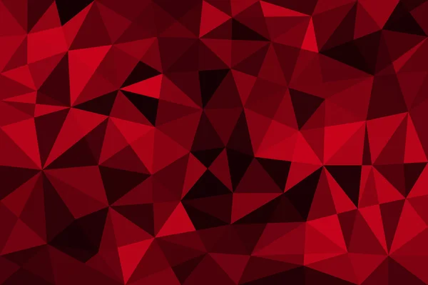Fondo Abstracto Negro Rojo Triángulos Poli Baja — Foto de Stock