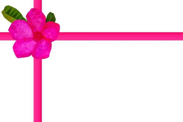 粉红花朵白色礼品盒 — 图库照片