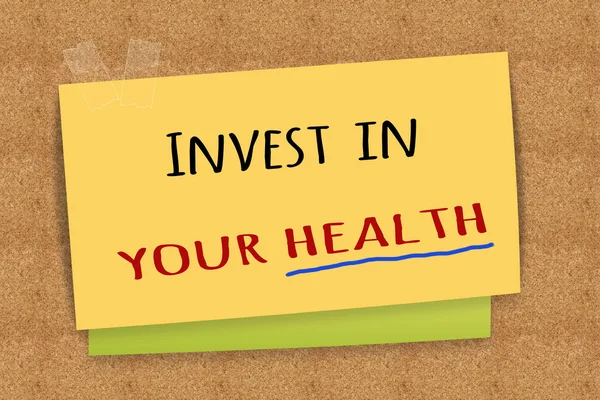 Investieren Sie Auf Dem Zettel Ihre Gesundheit — Stockfoto
