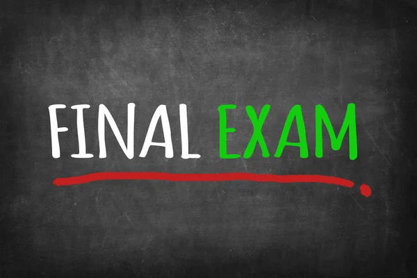 Final Exam Message Blackboard — Stock Photo, Image