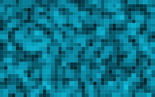 Abstract Blauw Vierkant Pixel Mozaïek Achtergrond — Stockfoto