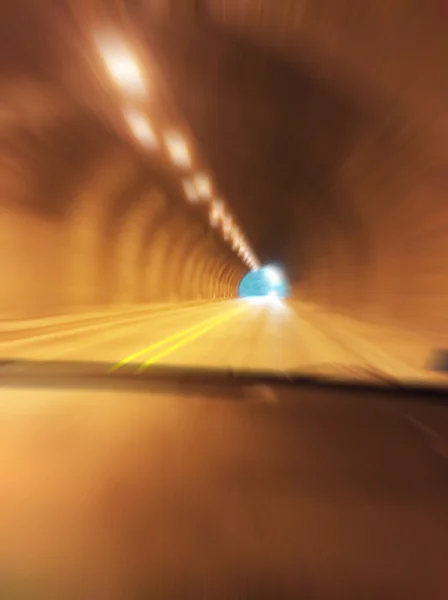 Tunel Światłem Rozmyte Tło Ruchu — Zdjęcie stockowe