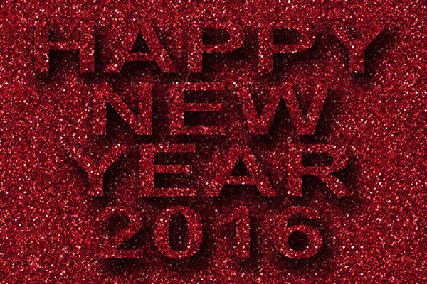 Rouge Paillettes Brillant Bonne Année 2016 — Photo