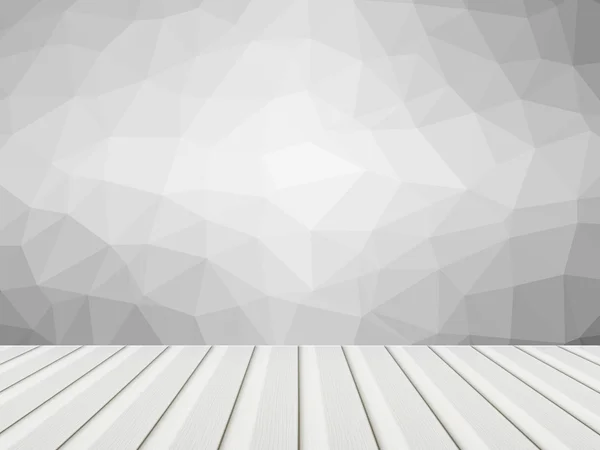 Wooden Terrace Grey Low Poly Background — 스톡 사진