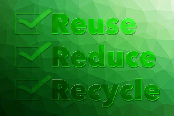 Reduzir Reciclagem Reutilização Conceito Infográfico Eco — Fotografia de Stock