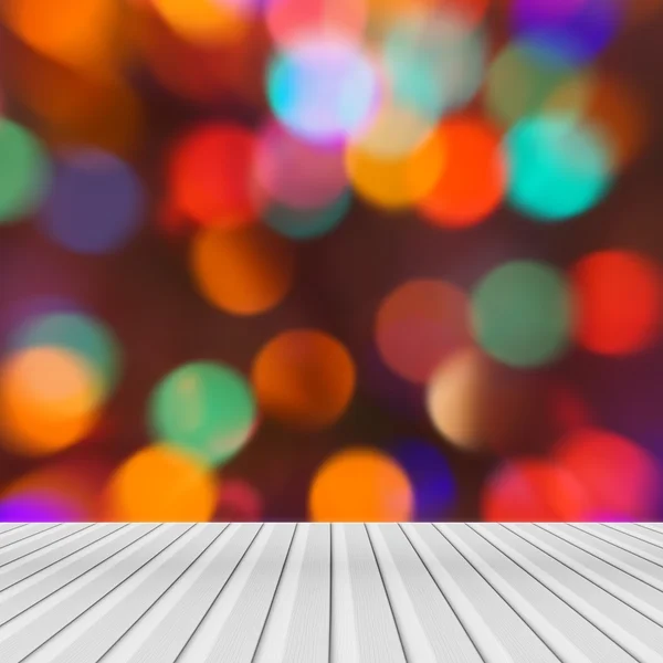 Fondo bokeh abstracto colorido de madera, se puede utilizar para displ — Foto de Stock