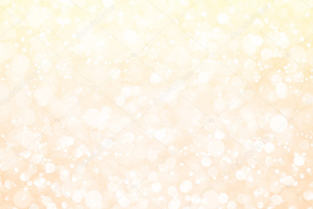 white gold glitter bokeh with stars abstract background