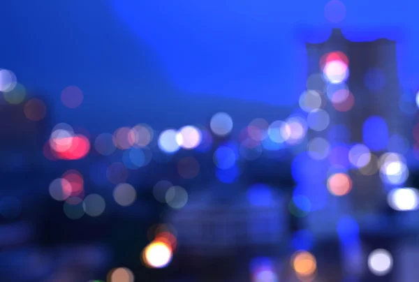 Kleurrijke stad lichte bokeh abstract achtergrond wazig — Stockfoto