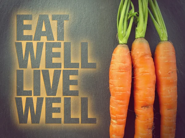 Gut essen gut leben Wellness-Konzept — Stockfoto
