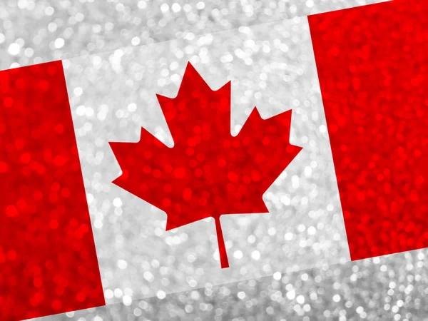 Vlajka Kanada na pozadí bokeh — Stock fotografie