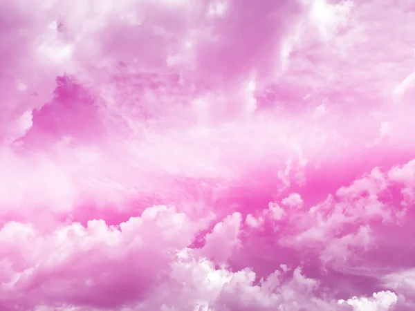 Sky and cloud background, pink gradient colors — Stock Photo, Image