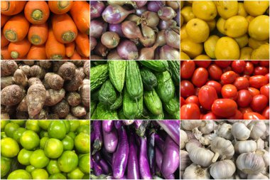 meyve ve sebze arka plan kolaj