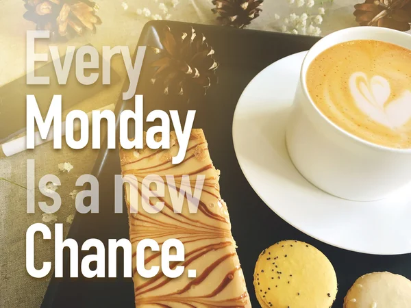 Varje måndag är en ny chans, motivation koncept — Stockfoto