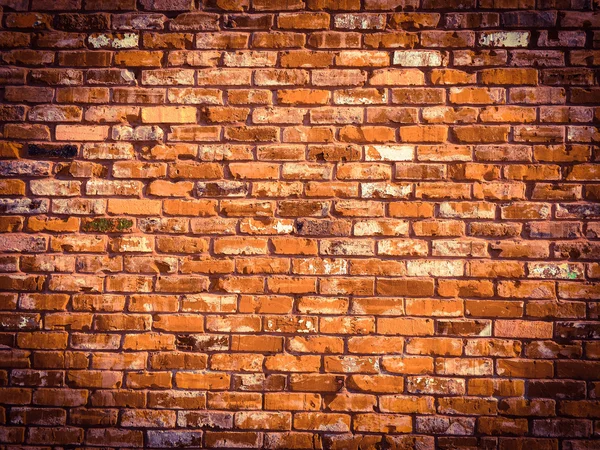 Vieux mur de briques vintage texture arrière-plan avec vignette plus sombre — Photo